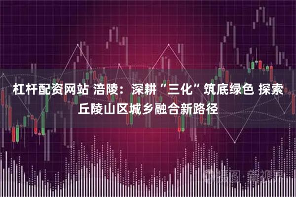 杠杆配资网站 涪陵：深耕“三化”筑底绿色 探索丘陵山区城乡融合新路径